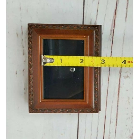 Rare Design Small Wooden Velvet Interior Picture Frame & Jewelry Box - Picture 12 of 12